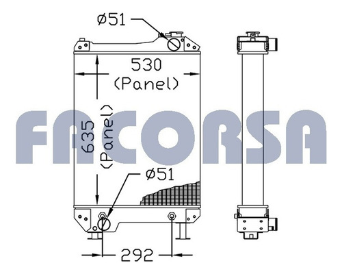 Radiador Facorsa Compatible New Holland Tm135 S/lat C/en