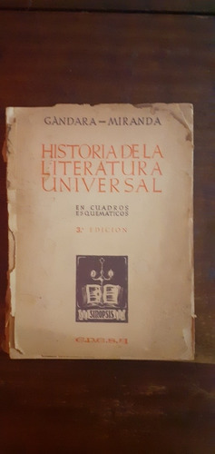 Historia De La Literatura Universal - En Cuadros Esquematico