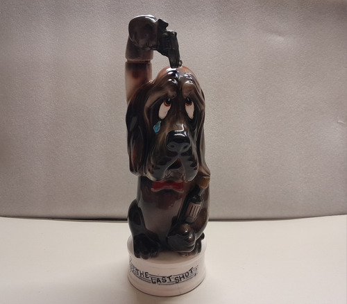 Antigua Botella Licorera Musical Cerámica, Figura Perro (Usado)