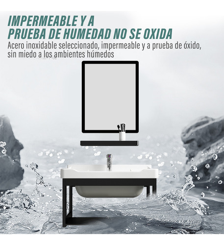 Lavabo Marmol Rectangular Minimalista Moderno Con Espejo