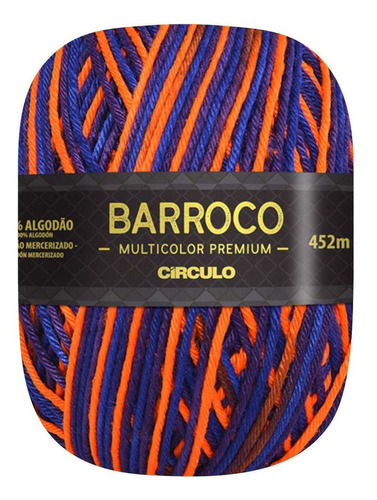 Kit Barroco Multicolor Premium 3un 6 Fios 400g Linha Crochê Cor Aurora