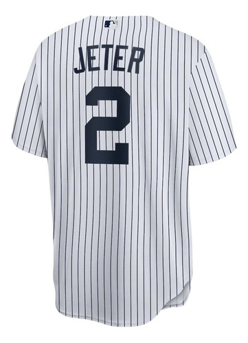 Bordado Jersey New York Yankees Derek Jeter #2 Hombres