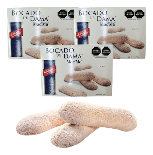 Galleta Bocado De Dama 2 Cajas De 300 G C/u Mac Ma AzĂșcar E