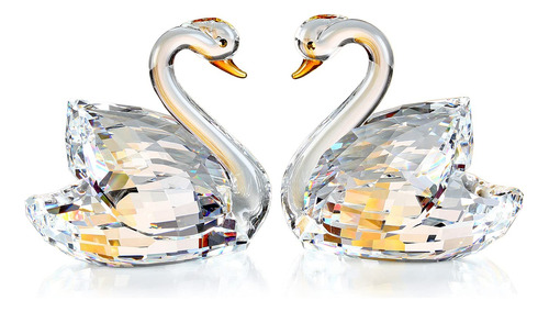 Dojoz Crystal Swan - Un Par De Figuritas Brillantes Para Reg
