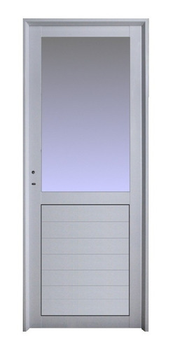 Puerta Aluminio 80x200 M503 Medio Vidrio Entero