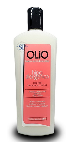 Acondicionador Olio Neutro Hipo Alergenico Balsam X 420 Ml