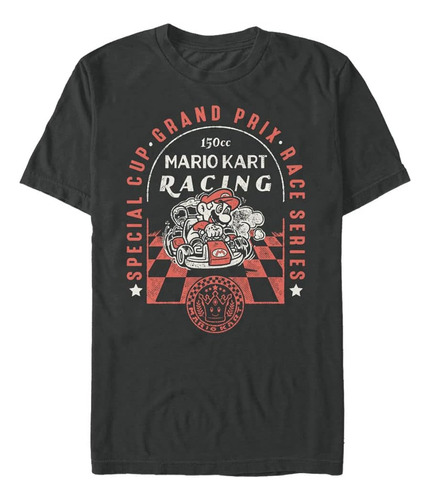 Camiseta Mario Kart Racing Competencia Grand Prix Retro