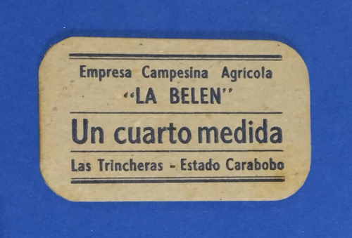 Ficha Hacienda La Belén Edo. Carabobo, Color Azul.