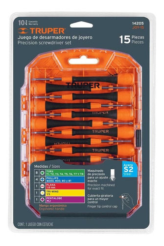 Desarmadores De Joyero Truper Joy-15 15 Pzs