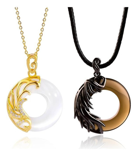 Collares Para Parejas Angel Y Demonio Opalo Del Amor Energía