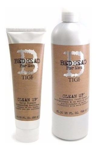 Kit Tigi Clean Up Men Shampoo 250ml + Acondicionador 750ml