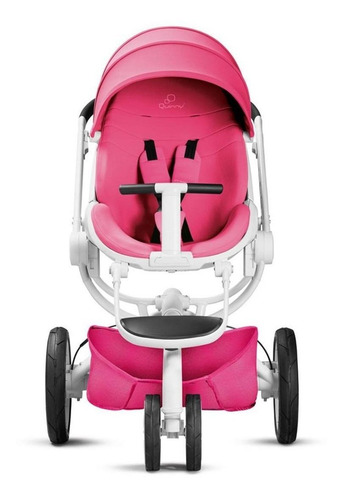 Imagen 2 de 3 de Cochecito de 3 ruedas Quinny Moodd pink passion con chasis color blanco