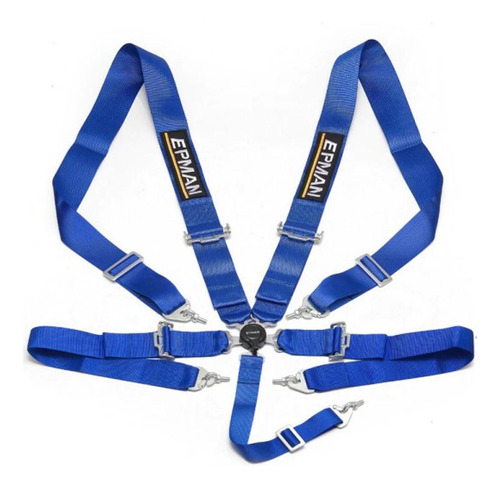 Imagen 5 de 7 de Cintos 5 Puntas Competicion Azul Camlock Epman Apert Rapida
