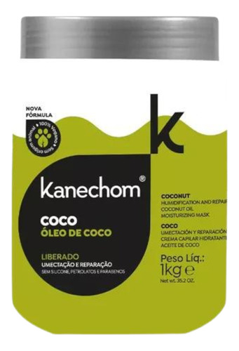 Mascara Capilar Humectante Oleo De Coco Kanechom X 1kg