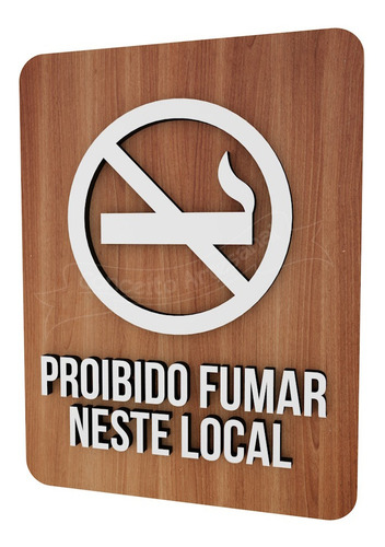 Imagem 2 de 4 de Placa Proibido Fumar Neste Local Indicativa Sinalização