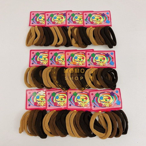 Calcetines Rabicó Xuxinha tipo elásticos para cabello al por mayor, color negro y beige, liso