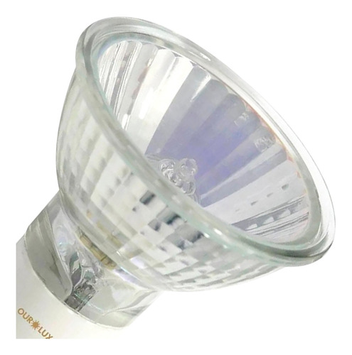 Lâmpada Halógena Dicroica 50w 127v Gu10 2800k Luz Amarela