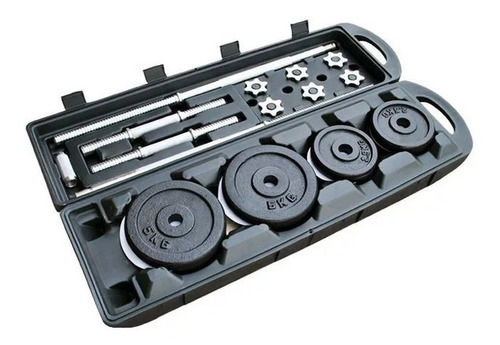 Imagen 3 de 4 de Set De Mancuernas 50kg Juego Dumbells Barras Discos Gimnasio