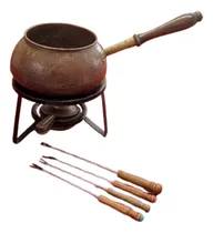 Comprar Fondue Cobre Completa Con 4 Tenedores Queso Chocolate