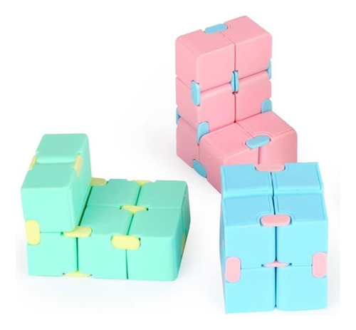 Cubo Magico, Infinito - Infinity Cube - Antiestrés Rosa Pálido