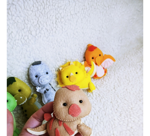Bichinhos Dinos 10cm Kit 6un.feltro