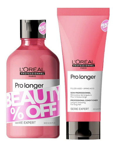 Shampoo Loreal 300ml Y Acondicionador 200ml Para Largos