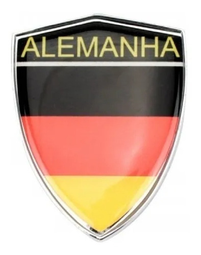 Emblema Escudo Alemanha Resinado Com Moldura Cromada