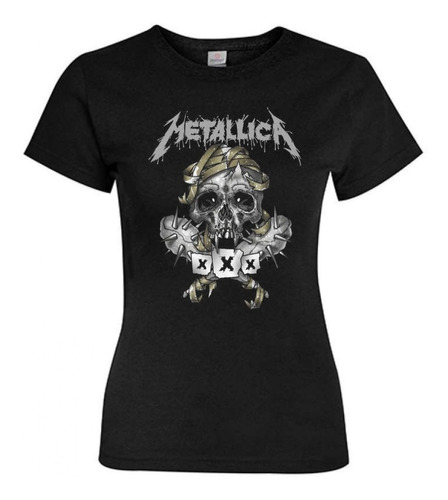 Polera Mujer - Metallica  - Diseño 100 Dtf