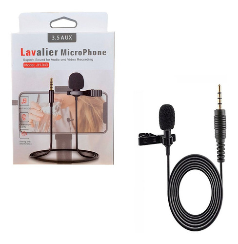 Microfono Mini Lavalier Jh-043 3.5aux Para Celular Cn 