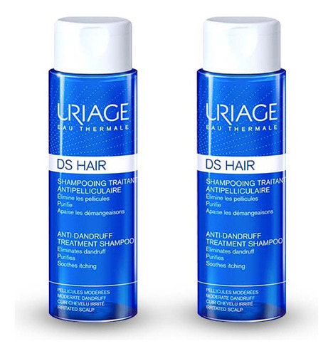 Pack Con 2 Uriage Ds Hair Shampoo Anticaspa Regulador  200ml