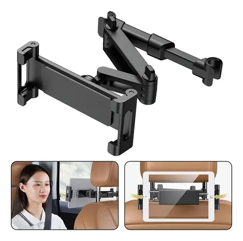 Suporte Encosto Veicular Carro Banco iPad Celular Tablet Preto