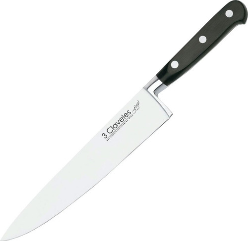 Cuchillo Cocinero Forjado 25cm Acero Inox Forgé 3 Claveles