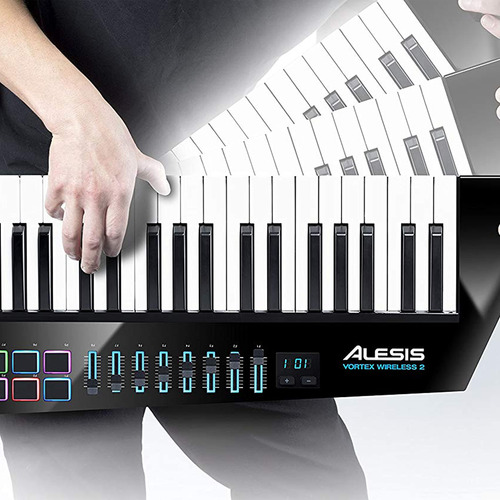 Controlador Keytar Alesis Vortex Wireless 2 Usb Midi Black