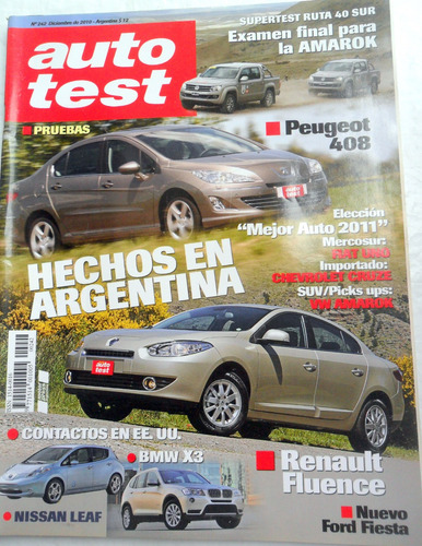 Auto Test 242 Mejores Autos 2011, Nissan Leaf , Peugeot 408 