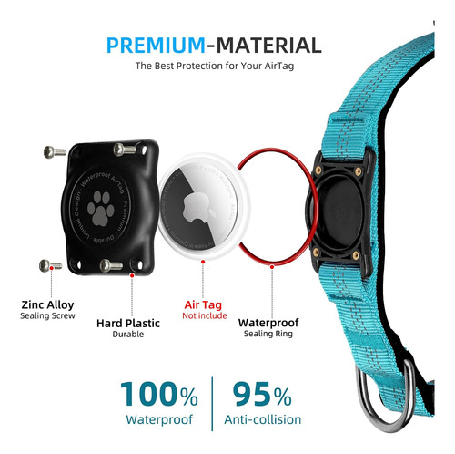 Airtag - Collar De Perro, Resistente Al Agua Ip68, Soporte P