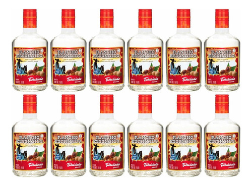 Pack De 12 Licor De Agave Rancho Escondido Tamarindo 750 Ml