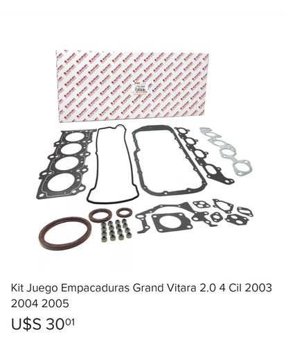 Kit Empacadura Gran Vitara 