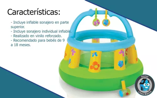 Corralito Bebe Inflable Intex Baby Gym 117x117cm Cuadrado