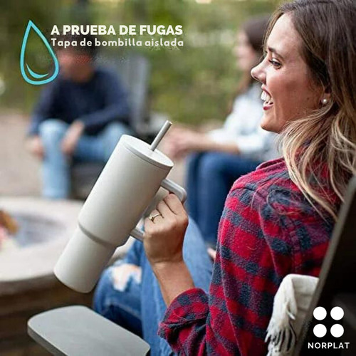 Norplat Tumbler 1180ml Vaso Térmico 40oz 1180ml Con Bombilla