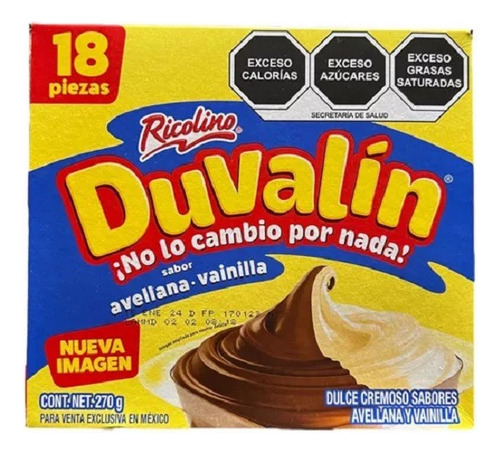 Caja Duvalin Bi Sabor Avellana Y Vainilla Joyco En 24 Paq