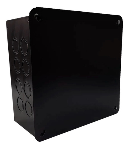 Caja De Pase Derivación 20x20x8 Ag Hierro Negra