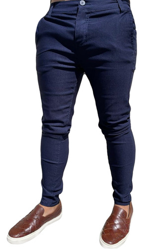 Calça Alfaiataria Bengaline Skinny Masculina Social Premium