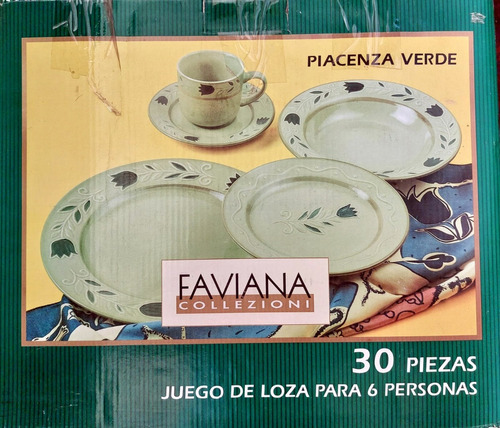 Juego De Vajilla Para 6 Personas Marca Faviana Collection