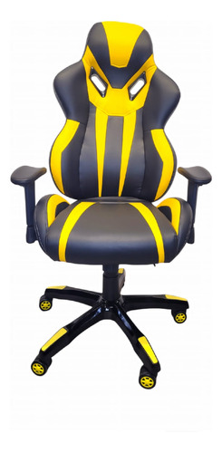 Sillón Gamer Negro Con Amarillo