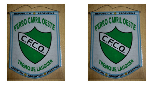 Banderin Chico 13cm Ferro Carril Oeste Trenque Lauquen