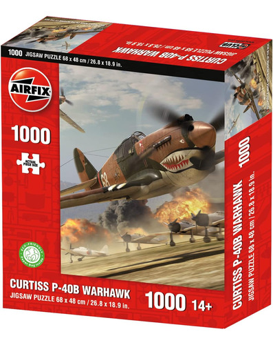 Airfix Curtiss P-40b Warhawk Wwii Aviación Militar 1000 Piez