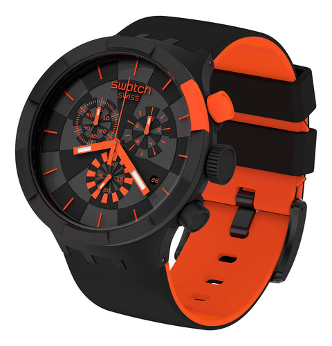 Reloj Swatch Checkpoint Red Correa Silicona Original