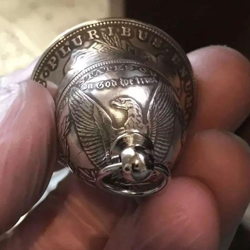 Para Ziryxq New Silver Dollar Bell Silver Coin Bells.