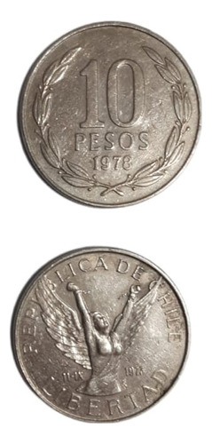 Moneda De $10 Chilenos Año 1978