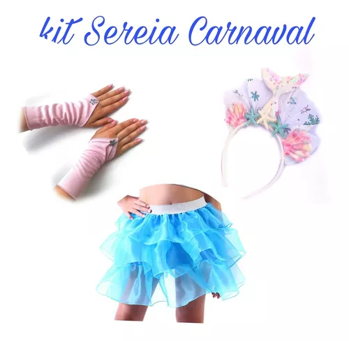 Fantasia Carnaval sereia infantil 1 á 6 anos